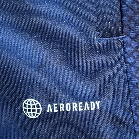 NWT-Adidas AEROREADY Youth Track Jacket Navy Blue Full Zip 13-14 / 164 - Picture 4 of 11